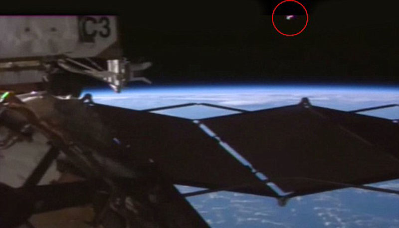 国际空间站附近再度发现不明飞行物UFO身影