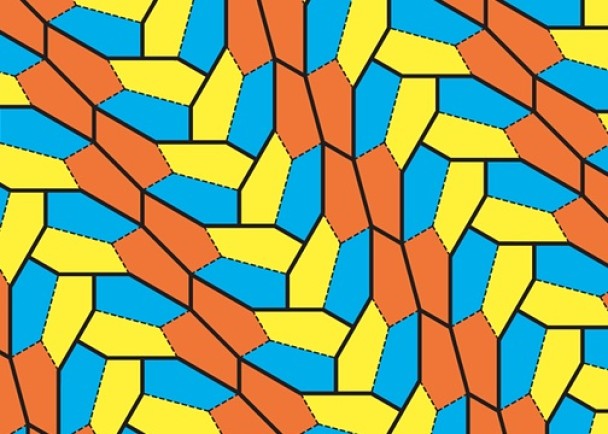 第15种完美五边形组合能在不重叠及无缝的情况下密铺出一个平面