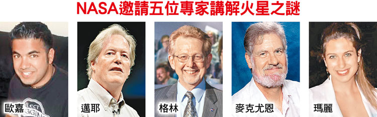 NASA邀请5位专家讲解火星之谜