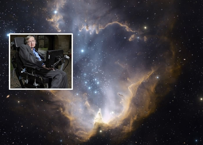 霍金(小图)认为浩瀚太空内有外星人的存在。