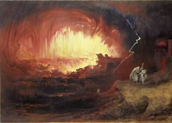 后世艺术家描绘当年大火烧城的景象