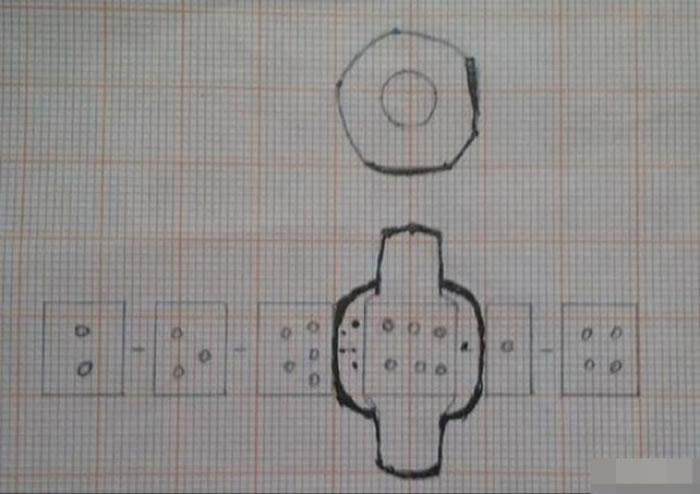 陶骰子的结构绘图
