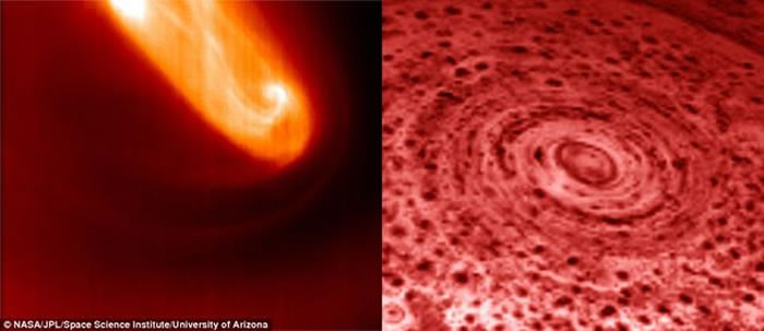 在温室效应的作用下,金星上的温度可达到450摄氏度。在金星的近地面层附近,风速为每小时数公里