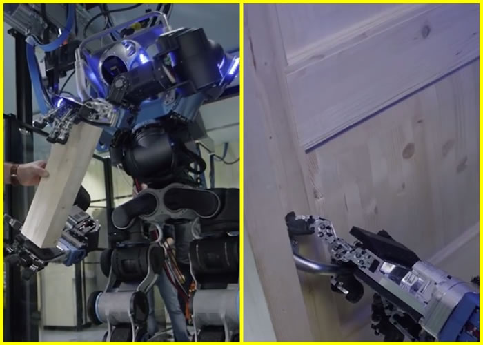 Walk-man机器人的灵活关节，可以做出提重及握物等动作。