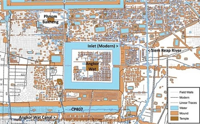 考古学家发现吴哥窟内有工人用地