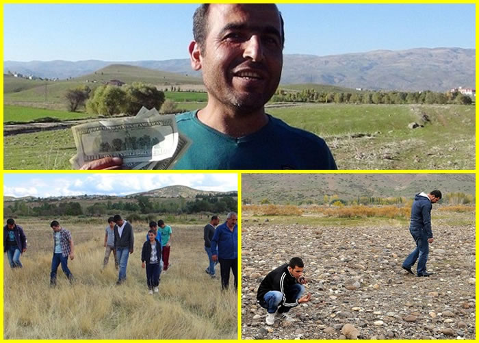 当地村民涌往寻宝