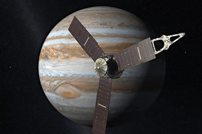 在太空方面,美国宇航局在2016年会有一个重大事件,这就是朱诺号木星探测器进入木星轨道,经过长达五年的深空飞行,朱诺号终于抵达了木星