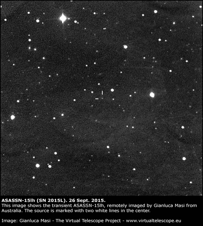 今为止观测到的爆发最为猛烈的超新星ASAS-