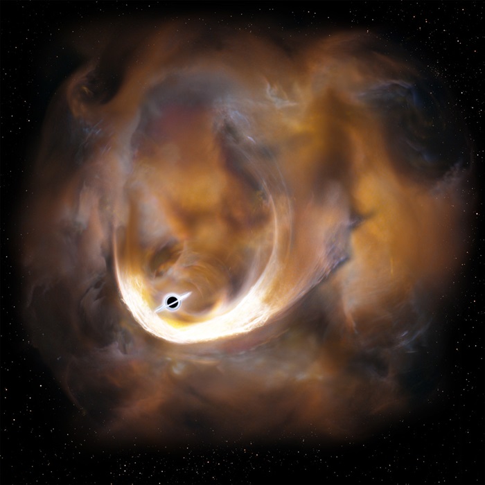 围绕黑洞旋转的行星上可能有生命存在