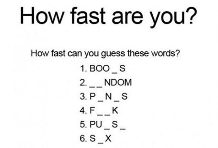 ղжаĿHow fast you can guess these words