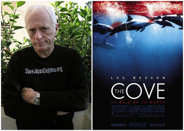 拍摄《血色海湾》(右图)的海洋保育专家奥巴里(左图),被日本驱逐出境。