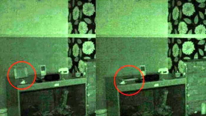 马吉拍到家中的相架(红圈)无故倒下。