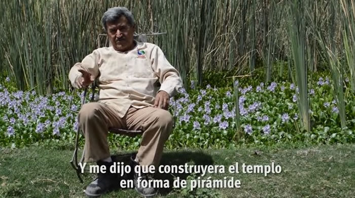 墨西哥农民Raymundo Corona在沙漠中建成7米高阿兹特克金字塔 称是外星人给他的命令