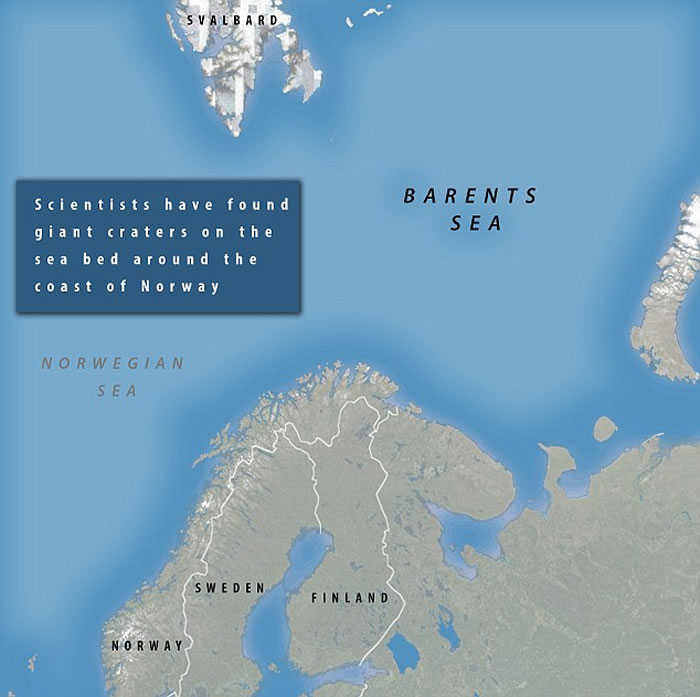百慕大三角附近巴伦支海海底发现多个巨大坑穴 海底甲烷爆炸可能是船只失踪的真正原因