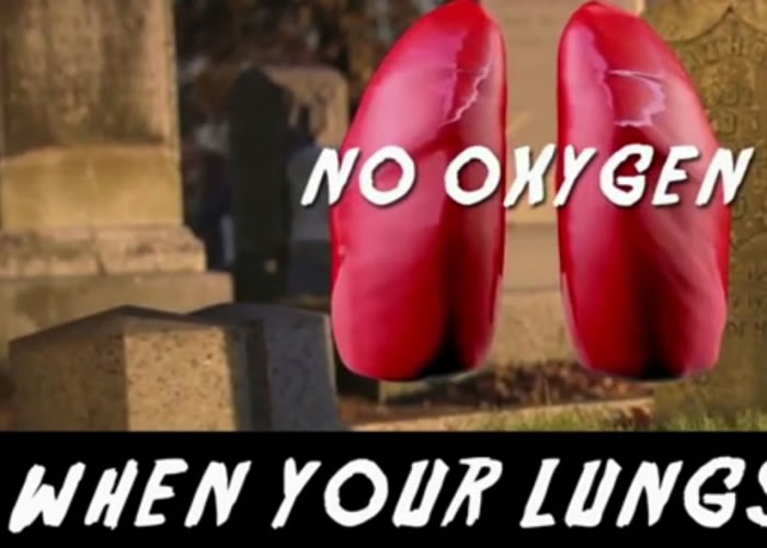 人死后不久肺部停止运作,不再有氧气提供。