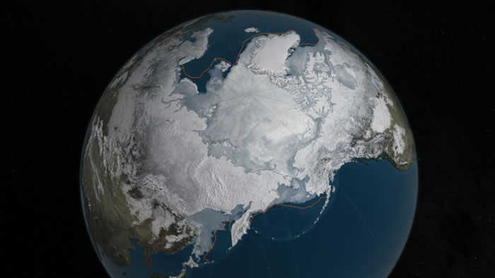 今个冬天北冰洋海冰面积增长录得历来最低纪录