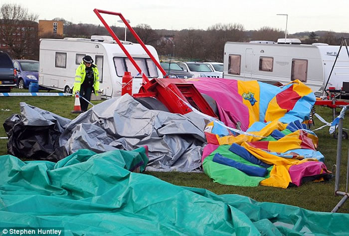 恐怖!强风吹走充气城堡 英国7岁女童伤重死