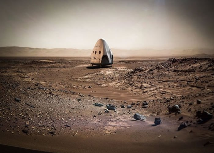 “红龙”首次任务不会载人到火星。图为构想图。