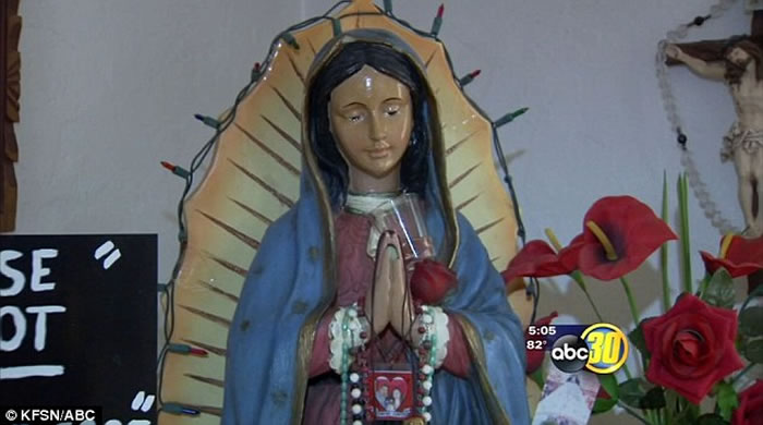 美国女子10年前母亲节收到的圣母像在表弟被残酷杀害后就开始落泪