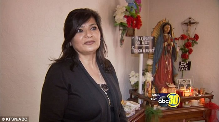 美国女子10年前母亲节收到的圣母像在表弟被残酷杀害后就开始落泪