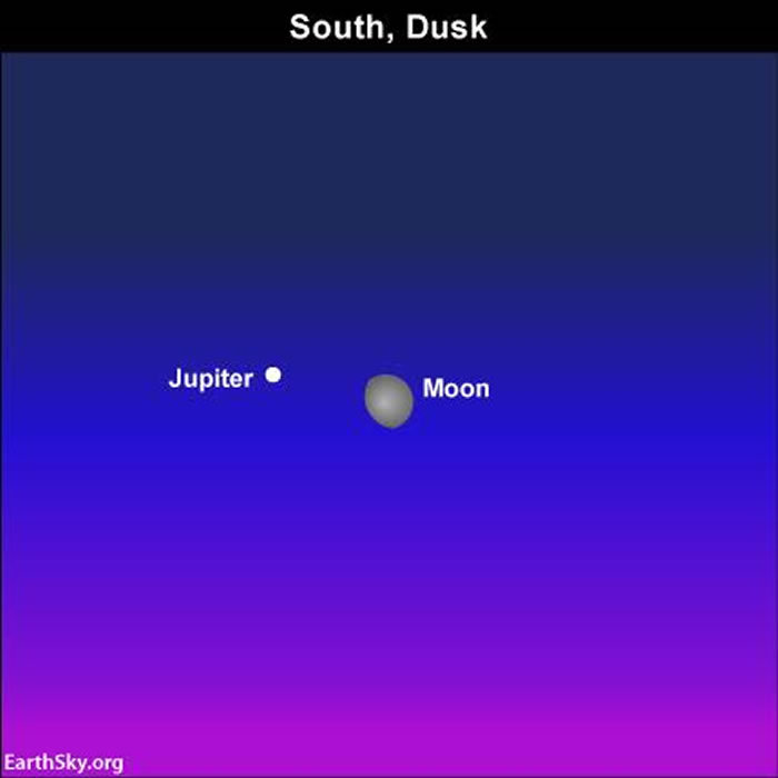 5月15日晚20时天宇将上演“木星合月”美丽天象