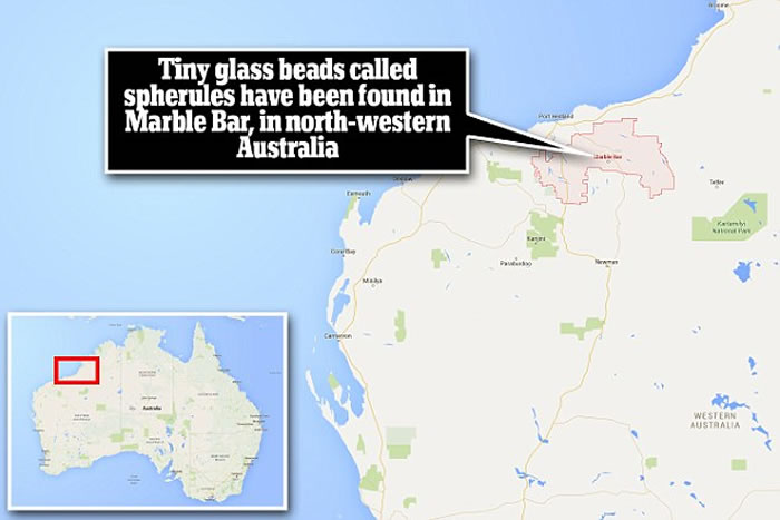 澳洲西北部34.6亿年前曾遭一块巨形陨石击中