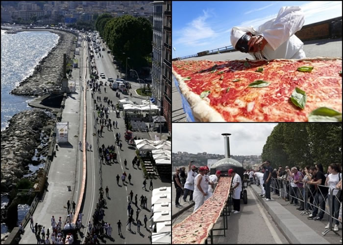 厨师成功制作出全球最长的薄饼。