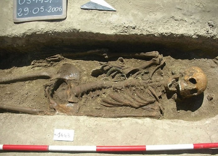 研究团队检验大批古罗马骸骨。