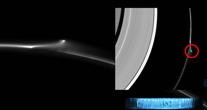 土星光环中飞出外星飞船?