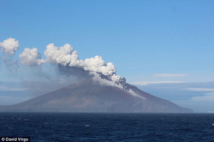 南极栖息地扎沃多夫斯基岛遭大量火山灰覆盖 