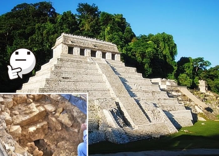 考古学家在碑文神殿发现地下水道(小图)。