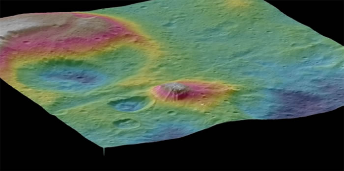 黎明号飞船揭示谷神星上有火山口、裂缝和冰火山