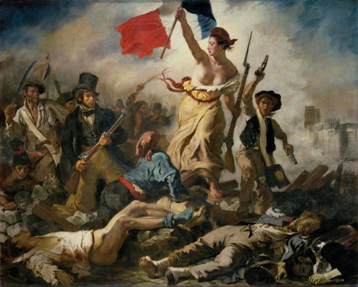 1830ɵߣEugene DelacroixľƷ Liberty Leading the PeopleϤľĩƳɵ