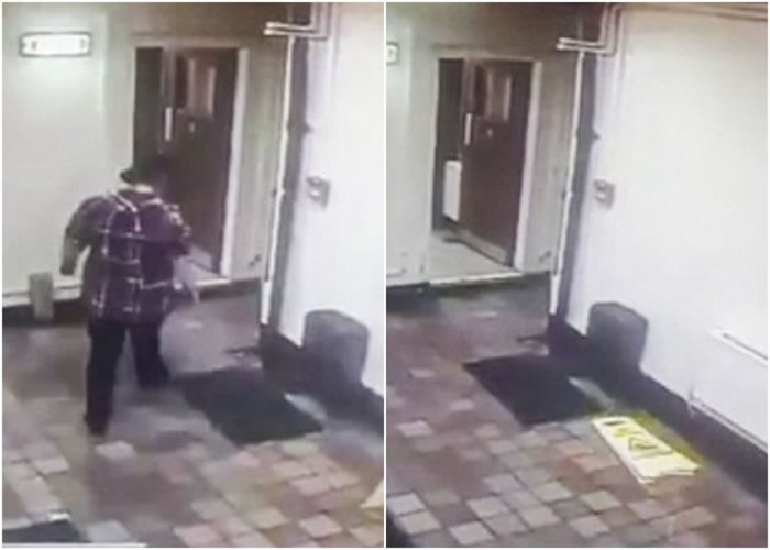 外国200年酒吧疑爆灵异事件 地上告示牌自行移动