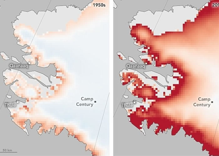 ������50�������ѩ���ǣ���ͼ������������2090�꣬��ɫ���ֱ������١�����ͼ��
