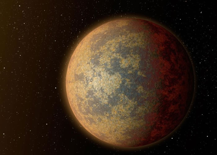 科学家模拟其中一颗新发现星体的构想图。