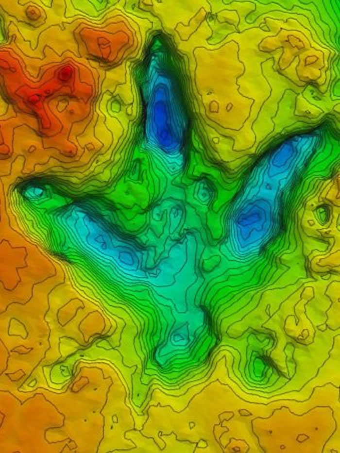 澳大利亚发现最大恐龙脚印化石 1.4亿年岩石中发掘出多达21种前所未见的恐龙遗迹