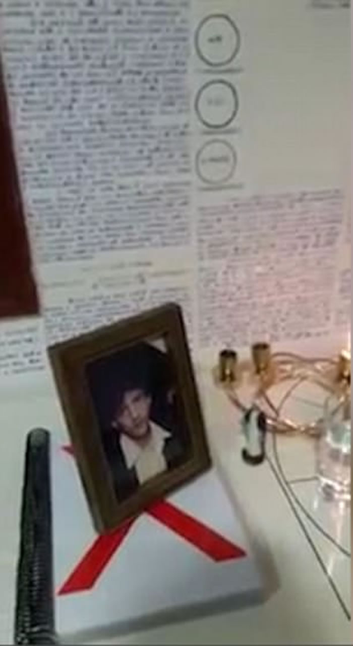 房内有罗马数字编号的书籍。