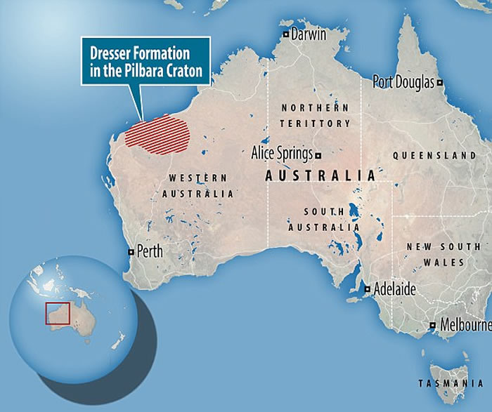 澳大利亚的德雷瑟岩组发现34.8亿年前的微生物化石,生命有可能起源于陆地而非海洋