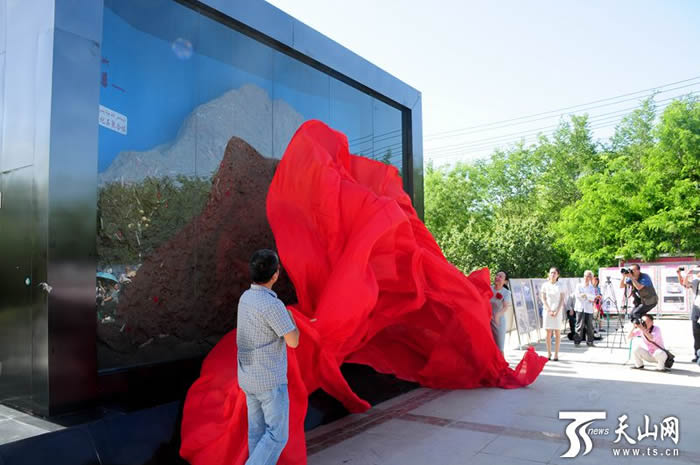 世界最大翼龙化石标本聚合体“翼之巢”在哈密博物馆前广场永久展出