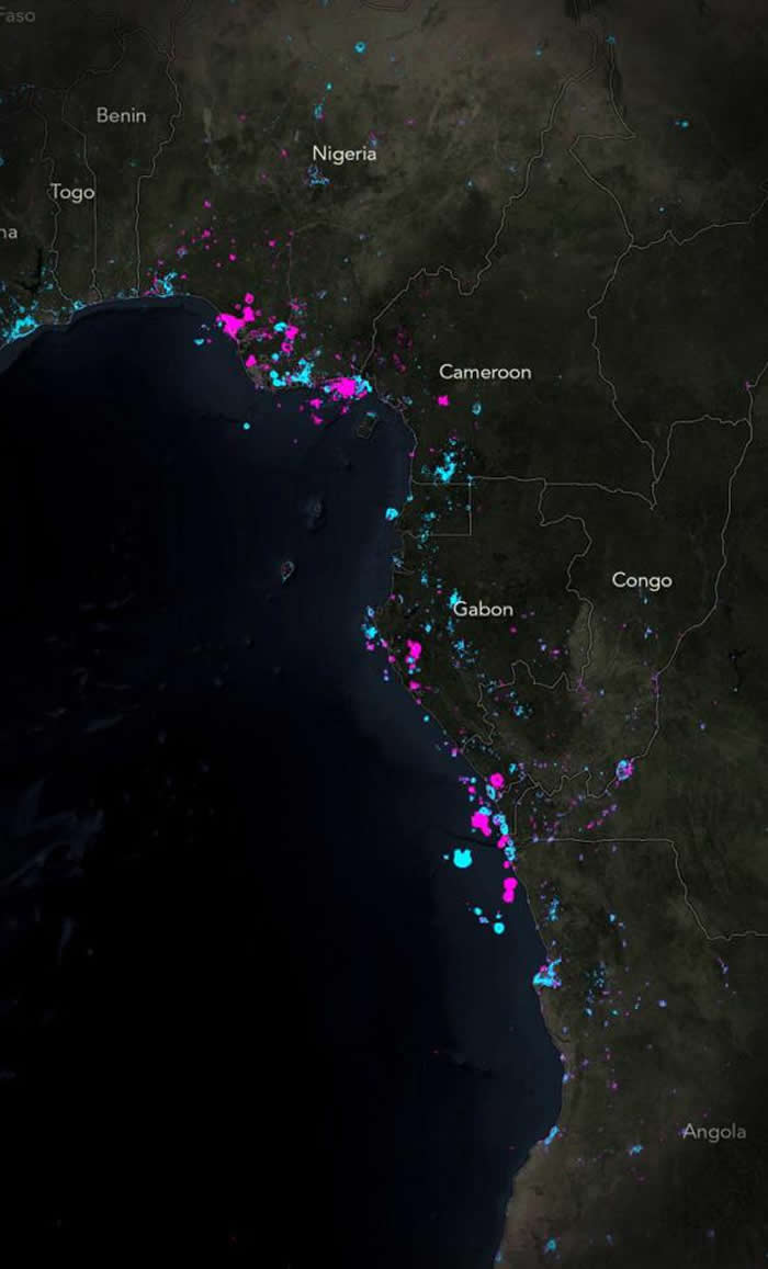 �����غ�����ɫ�ͷۺ�ɫ��㣬���ܴ����밶���͵ı仯�������ʾ�µ����͵ص㡣 MAP BY JOHN NELSON