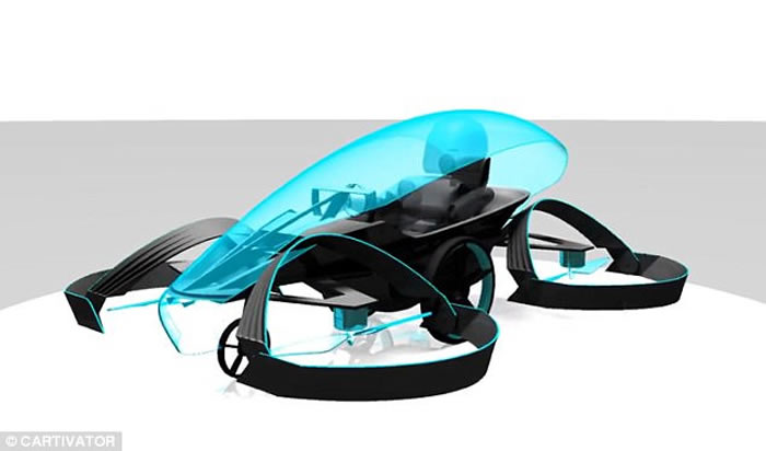 TOYOTA丰田飞天车团队Cartivator展开原型车测试 只飞了3秒钟就坠机