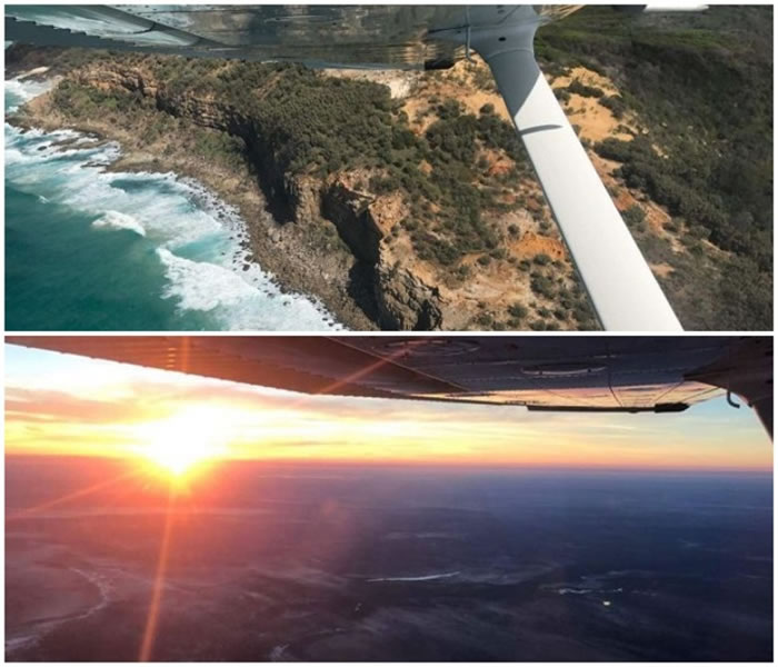 奥哈洛兰沿澳洲海岸飞行。