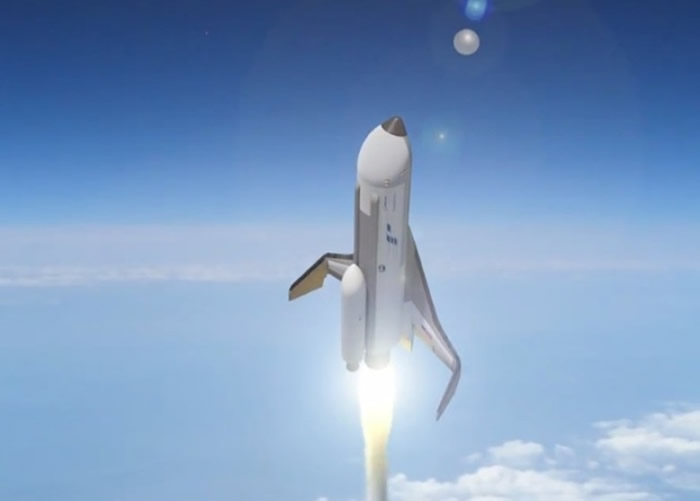 XS-1像火箭般垂直起飞。
