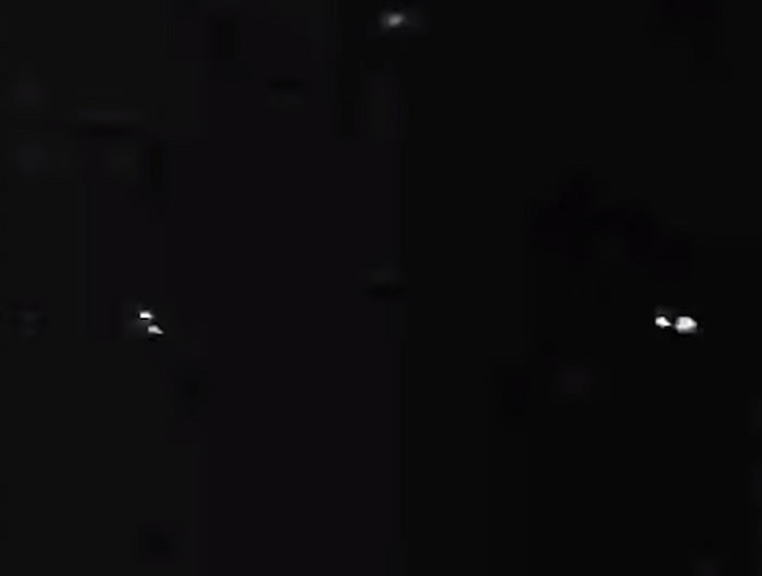 美国研究UFO同好在加州约书亚树国家公园聚会时意外拍到疑似军机追逐UFO影片
