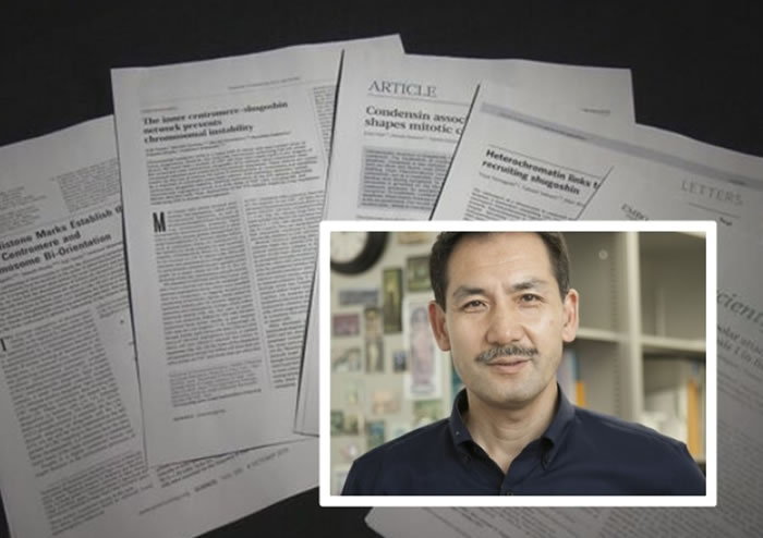 渡边嘉典(小图)在论文上造假。