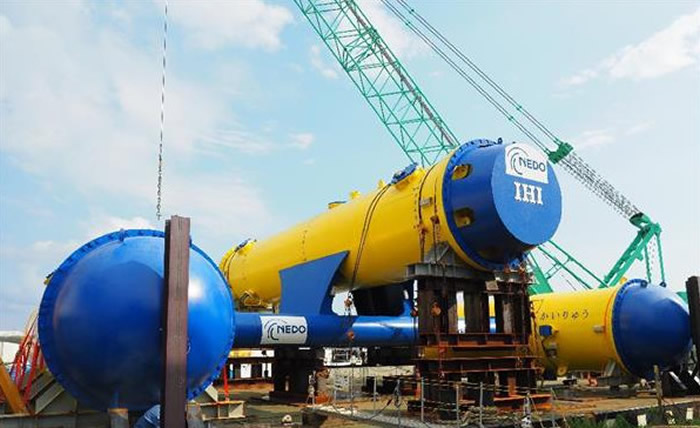 日本研究团队在鹿儿岛县吐噶喇群岛外海进行洋流发电实证实验