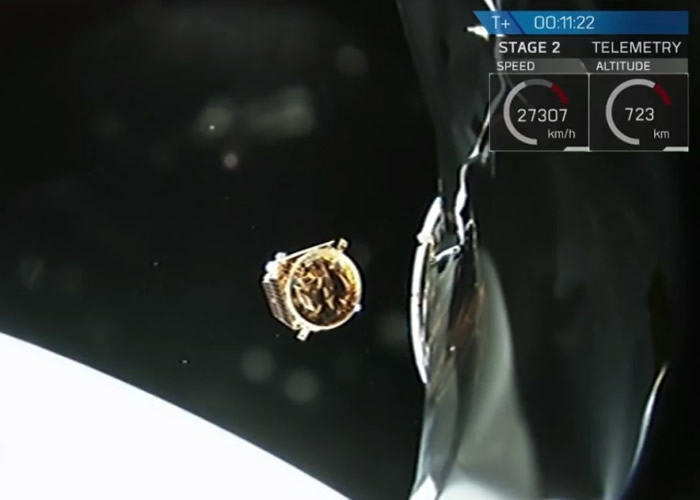 火箭在太空进行分离。