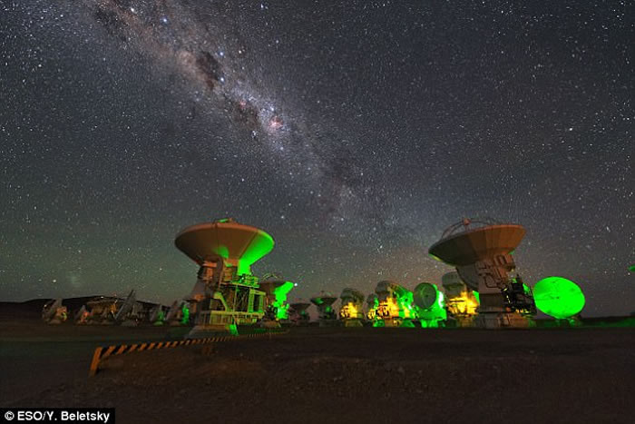 位于智利的具有高灵敏度及分辨率的阿塔卡玛毫米波/次毫米波阵列望远镜