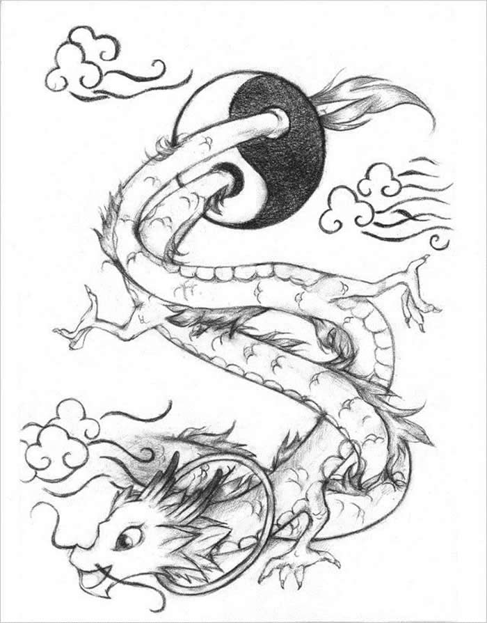 研究人员绘制的《量子螺旋蟠龙》。图中的阴阳代表螺旋双缝装置,龙的头部与尾部代表量子实体的粒子特性,中间双重身体代表波动特性,底部的乾坤圈代表粒子表象的测量装置。